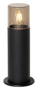 Lampada da esterno a stelo nera con paralume fumé 30 cm IP44 - Odense