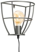 Lampada da parete industriale grigio scuro con interruttore - Arthur