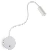 Applique Moderna Focus-2 Metallo Bianco Led 3,5W 3000K Luce Calda