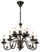 Lampadario a sospensione con catena DONATO 10xE14/40W/230V