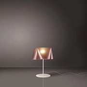 Lampada Da Tavolo Moderna 1 Luce Wanda In Polilux Rame D35 Made In Italy