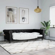 Letto da giorno nero 100x200 cm in similpelle