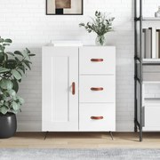 Credenza 69,5x34x90 cm in legno multistrato bianco lucido