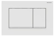 Placca Di Azionamento Doppio Pulsante Geberit "Sigma 30" Bianco Opaco/Bianco Lucido