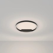 Lampadario A Sospensione Moderno Rim Alluminio Nero 1 Led 37W