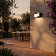 Applique con Sensore Movimento E27 IP65 FLUTE per esterno - Nera