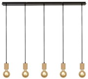 Spinny 5lt bar pendant - legno e metallo nero opaco