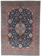 Kashan Tappeto persiano 450 x 320 Blu (Iran) Annodato A Mano