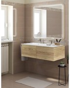 Mobile sottolavabo e lavabo Neo rovere miele L 120 x H 32 x P 48 cm