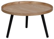 Tavolino beige e nero , ø 60 cm Mesa - WOOOD