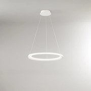 Lampadario A Sospensione Contemporaneo Edge Alluminio Bianco Led Integrato 66W