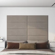 Pannelli Murali 12 Pz Grigio Chiaro 90x30 Cm Velluto 3,24 M² /