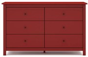 Cassettiera bassa rossa in pino 130x80 cm Misti - Marckeric