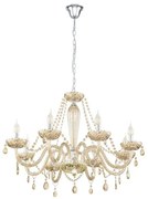 Lampadario Neoclassico Basilano beige 8xE14 ø82cm EGLO