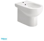 Azzurra Ceramica "Nuvola" Bidet Da Terra Monoforo In Ceramica Bianco Lucido