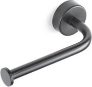 Kamalu - Portarotolo a muro in acciaio inox finitura nera opaca | Monde-N