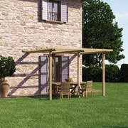 Pergola Orange in legno struttura naturale L 300 x P 300 x H 249 cm