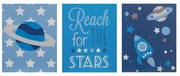 Quadri per bambini in set da 3 16x20 cm Reach for the Stars - Premier Housewares