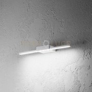 Gap490c- applique led in alluminio 3000k 870lm 12w ip44 51,5cm bian...