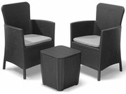 Keter set mobili da balcone miami 5 pz grafite 223815