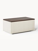 Poggiapiedi da divano con vano contenitore Lennon