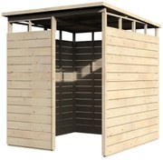 Casetta da giardino DECOR ET JARDIN Multifunzione in legno naturale con porta prodotto senza porta, superficie interna 2.95 m² e spessore parete 12 mm