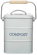 Contenitore grigio per rifiuti compostabili 3 l Living Nostalgia - Kitchen Craft