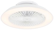 Ventilatore da soffitto intelligente bianco incl. LED con telecomando - Deniz