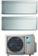 Daikin - Climatizzatore Condizionatore Bluevolution Dual Split Inverter serie stylish total silver 5+12 con 2MXM40A R-32 Wi-Fi Integrato 5000+12000