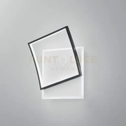 Plafoniera led ayrton quadrata nera 42w 5200lm cct 37x10x42cm led-a...