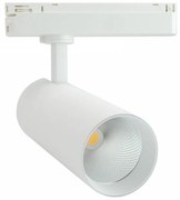 Faro LED 30W, Monofase, 38°/60°, 130lm/W, CRI92, no Flickering Colore  Bianco Naturale 4.000K