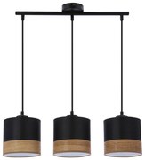 Lampadario a sospensione con filo PORTO 3xE27/60W/230V nero/marrone