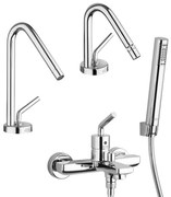 Kit miscelatori Jacuzzi Rubinetteria lavabo bidet e gruppo vasca Lumos