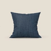 Levante cuscino disponibile in diversi colori in pregiato bouclé riciclato fresco dalla trama melangiata smacchiabile T16 blu