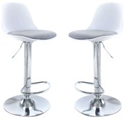 GASPARD - sgabello alto in acciaio set da 2