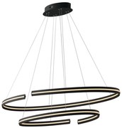 Lampadario Sospensione Led Clarke Moderno Color Nero 110 W