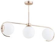 Lampadario a sospensione con supporto rigido ASTANA 3xE14/10W/230V oro