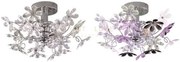 Applique a parete flower a fiori effetto cristallo r20012017 traspa...