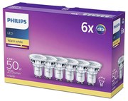 PACK 6x Lampadina LED Philips GU10/4,6W/230V 2700K