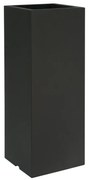 Vaso per piante e fiori KUBE EURO3PLAST in polietilene nero H 70 cm L 25 x P 25 cm