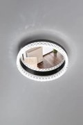 Lampada da soffitto regina, acrilico trasparente, nero opaco + stru...