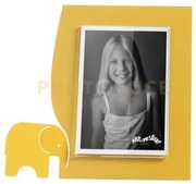 Portafoto elefantino piccolo ocra in ferro e polimetilmetacrilato 2...