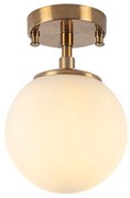 Lampada da soffitto in bianco e bronzo con paralume in vetro ø 15 cm Atmaca - Opviq lights