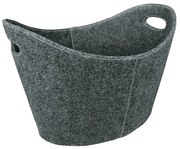 Cestino in feltro con manici 54x40 cm grigio