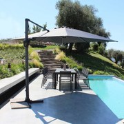 LIFT - ombrellone da giardino decentrato 3 x 3 con palo effetto legno