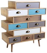 ADELINE - mobiletto 10 cassetti in mdf multicolor