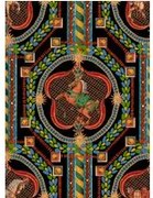 Mindthegap Carta da parati Venetian Ornament - Black/ Red/ Green