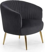 Poltrona imbottita Crown in nero