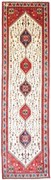Abadeh Tappeto 300x80 Beige (Iran) Annodato A Mano