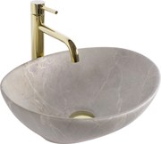 Lavabo da appoggio Rea Sofia Beige Matt